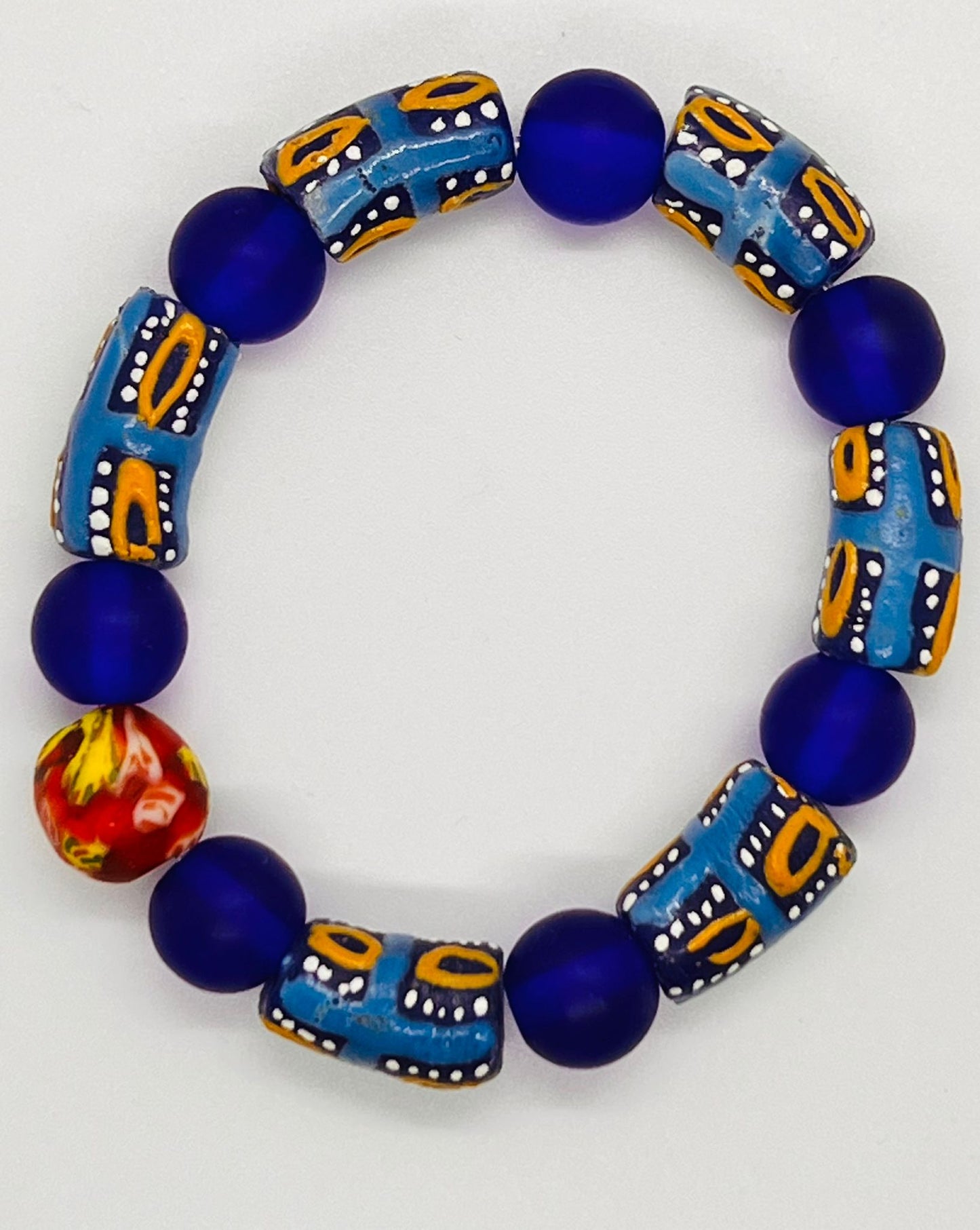 Multi-Color Africa Beads Bracelet