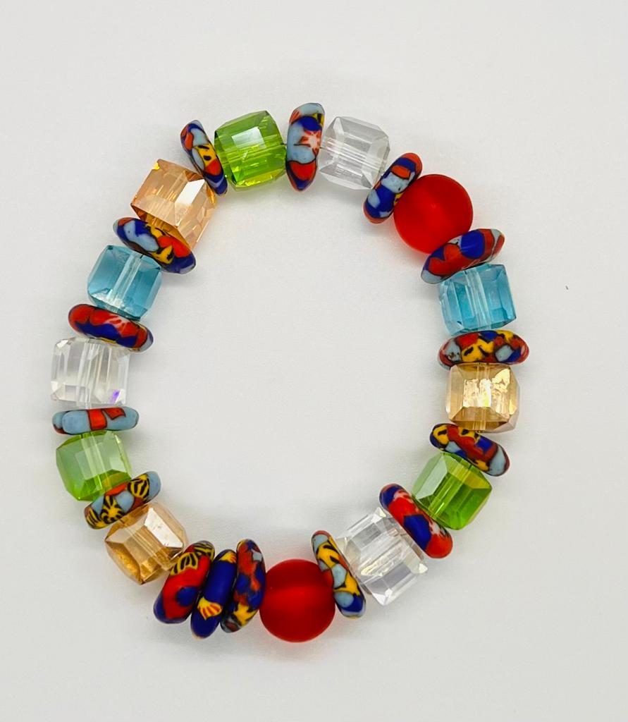 Vibrant Crystal Beads Bracelet