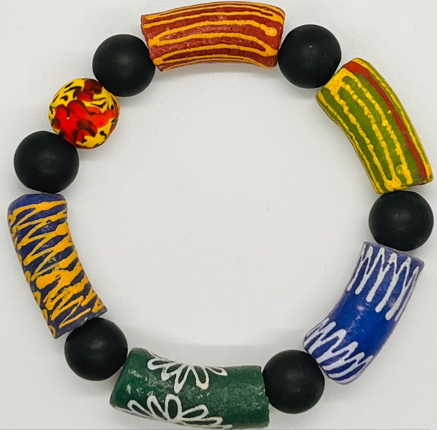 Multi-Color Africa Beads Bracelet