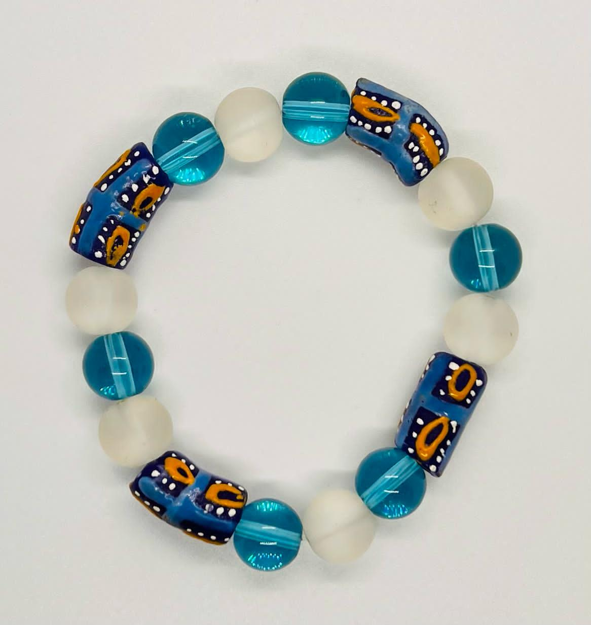 Green and Blue Beads Bracelet