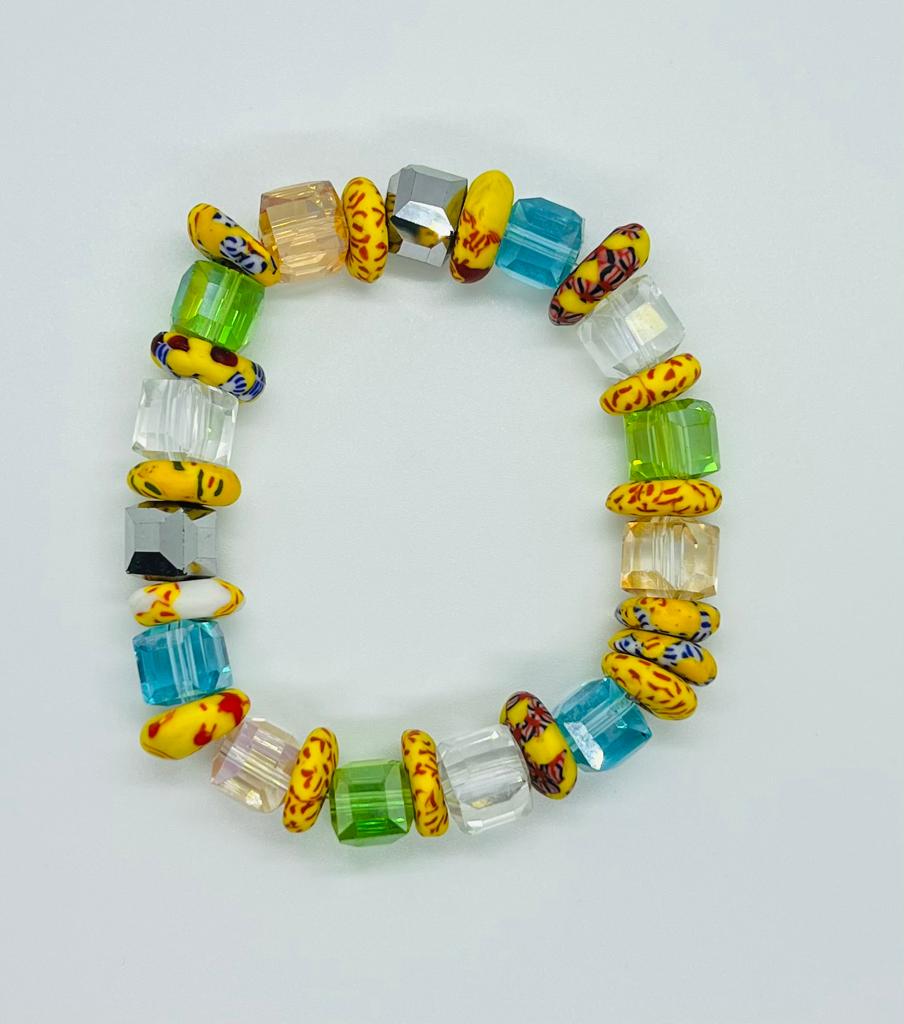 Vibrant Crystal Beads Bracelet