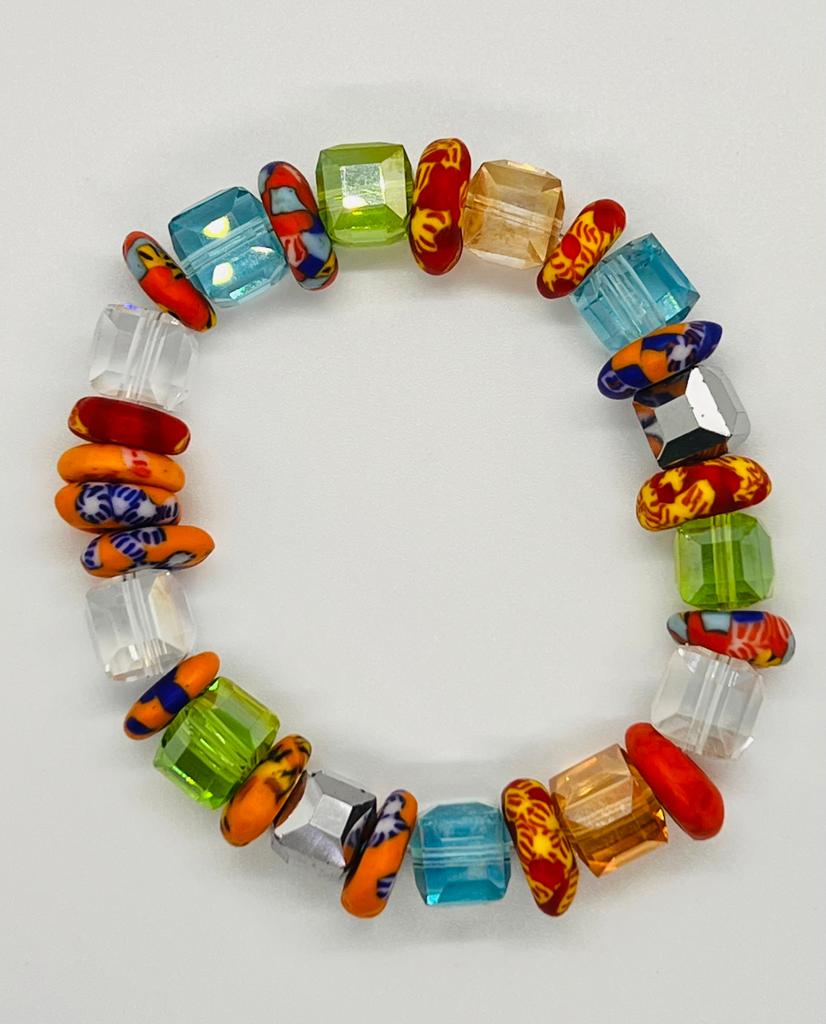 Vibrant Crystal Beads Bracelet