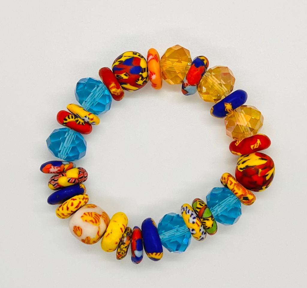 Vibrant Crystal Beads Bracelet