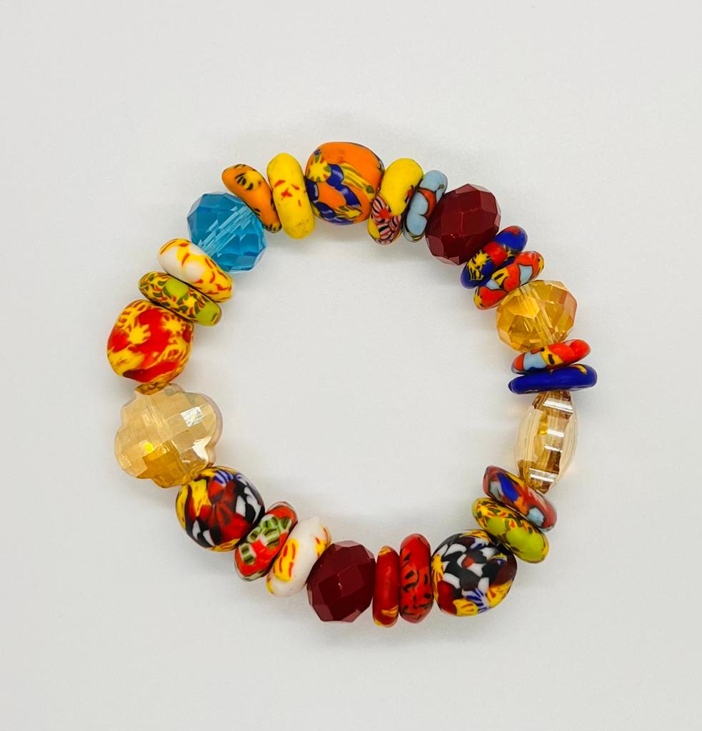 Vibrant Crystal Beads Bracelet