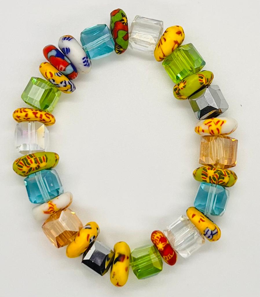 Vibrant Crystal Beads Bracelet