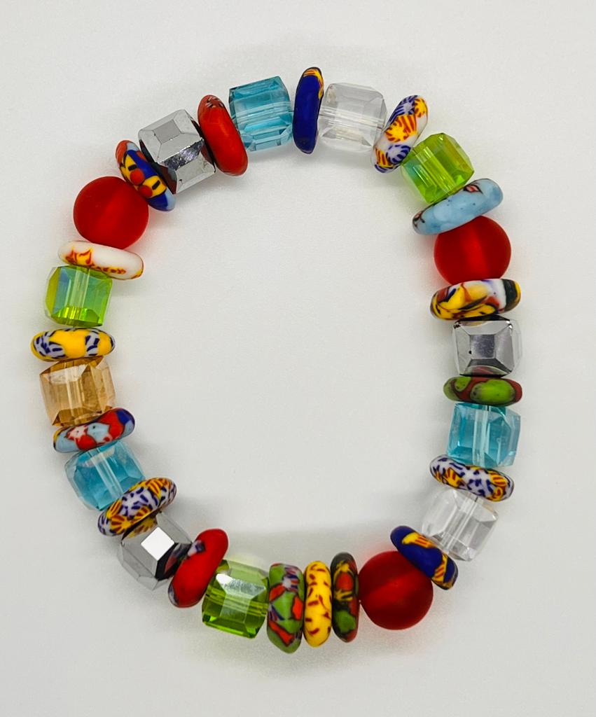 Vibrant Crystal Beads Bracelet