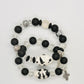 Black and White Crystal Beads Bracelet