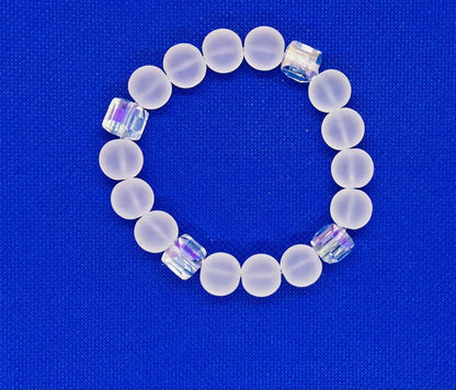 Beads for life. white Crystal beads