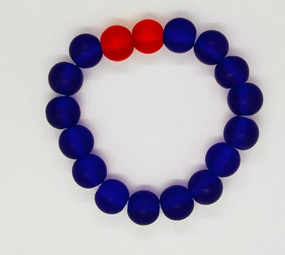 Blue and Red Crystal Beads