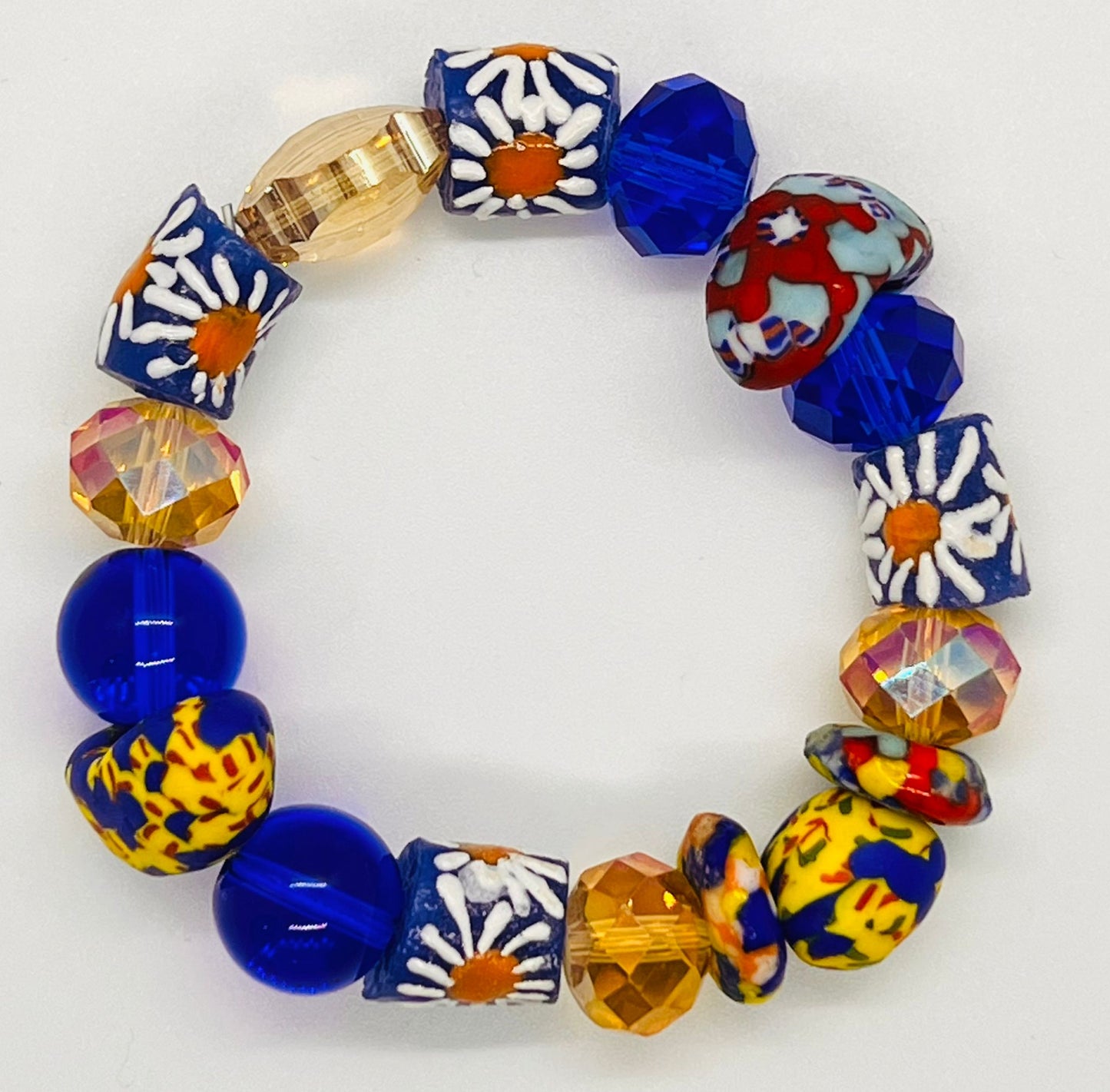 Multi-Color Africa Beads Bracelet