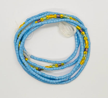 Blue and Gold Waist Beads