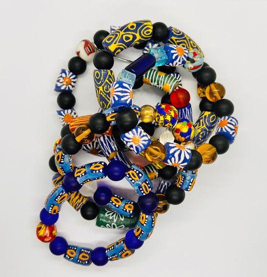 Multi-Color Africa Beads Bracelet