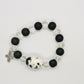 Black and White Crystal Beads Bracelet
