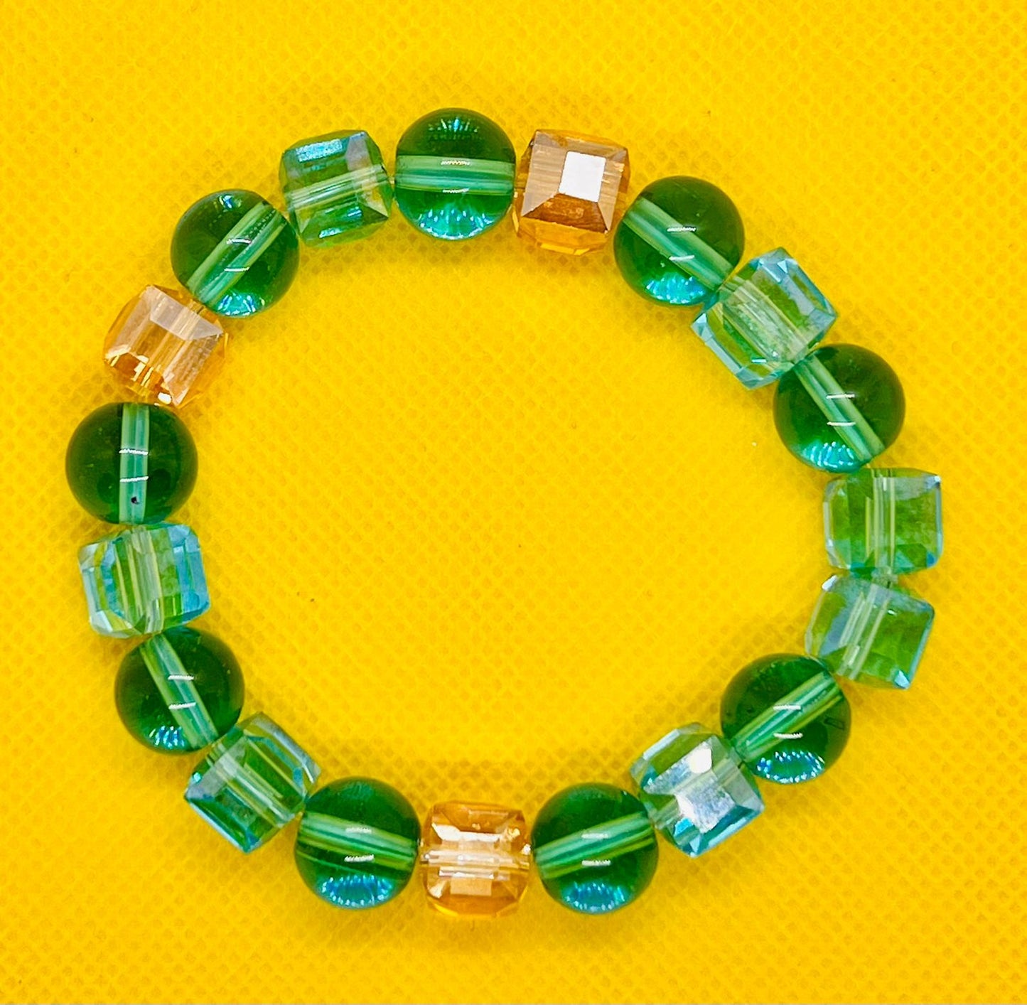 Green and Blue Beads Bracelet