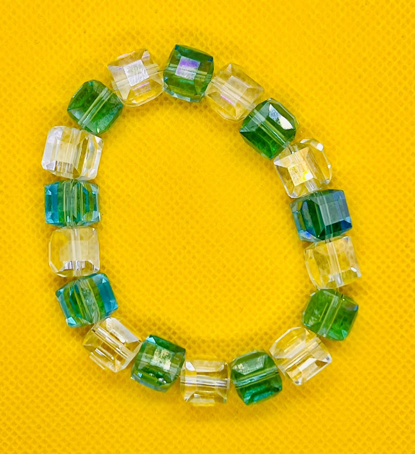 Green and Blue Beads Bracelet