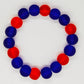 Blue and Red Crystal Beads
