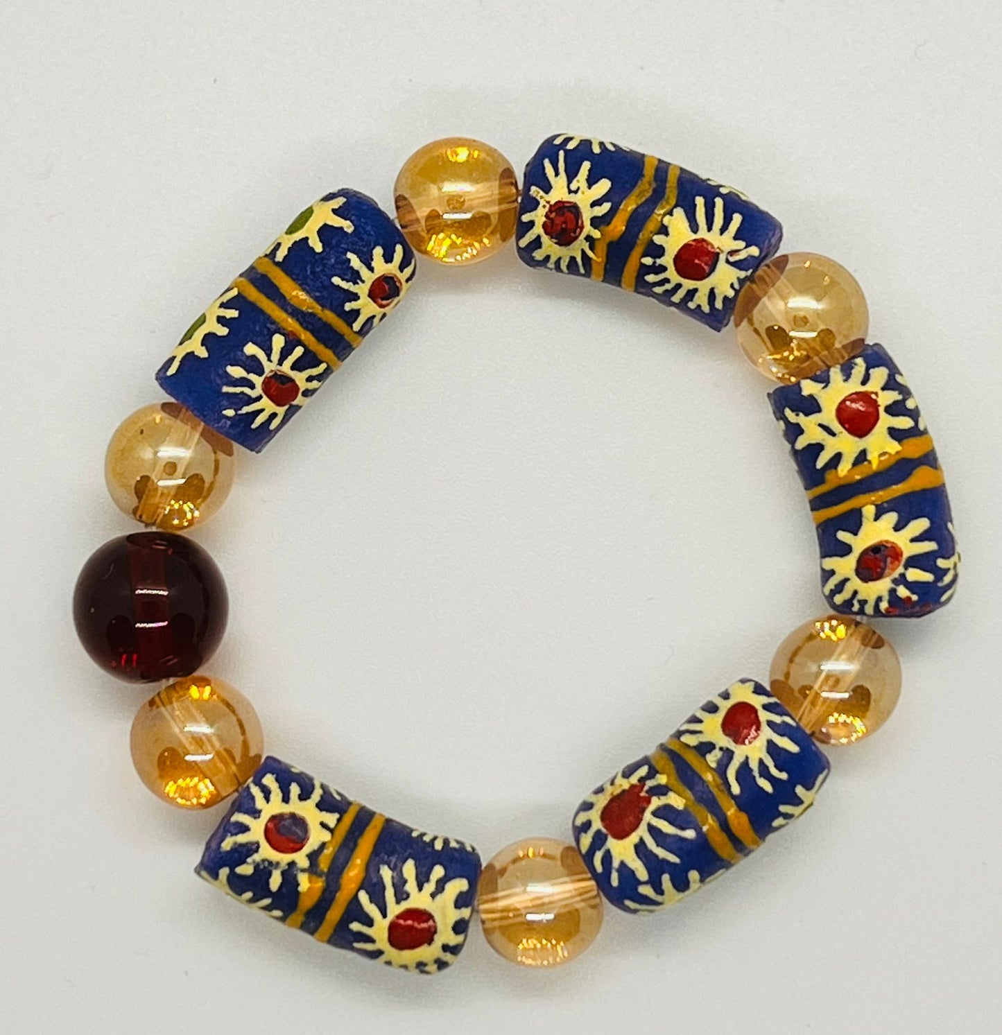 Multi-Color Africa Beads Bracelet