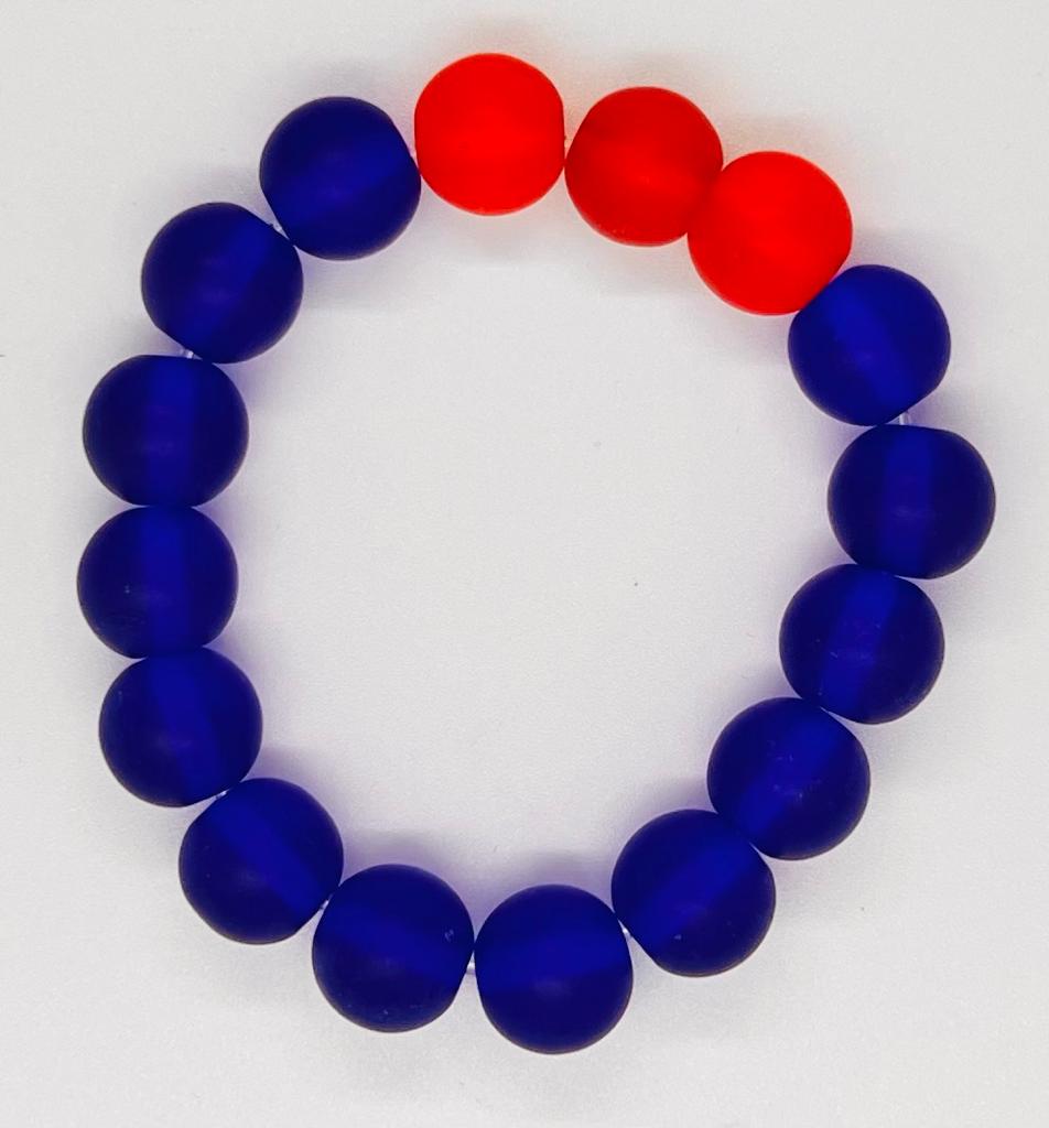 Blue and Red Crystal Beads