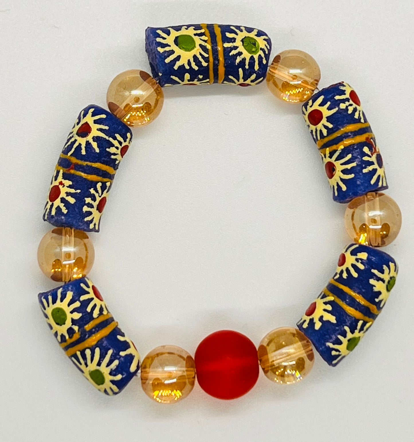 Multi-Color Africa Beads Bracelet