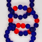 Blue and Red Crystal Beads